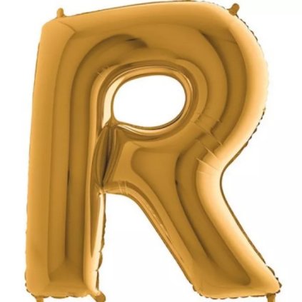 Foliové písmeno R zlaté 102 cm  /BP
