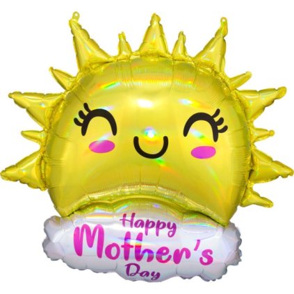 Foliový balonek sluníčko - šťastný den matek 73 x 68 cm  /BP
