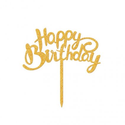 Zápich do dortu Happy Birthday 15x8cm - Cakesicq  | Skvělé pro Váš domácí dort