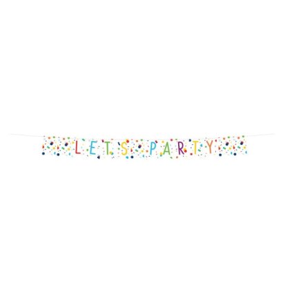 Vlaječková girlanda Rainbow Confetti - Lets party 185 x 19 cm  /BP