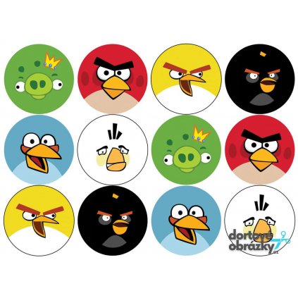 ANGRY BIRDS (● materiál FONDÁNOVÝ DECORLIST ✴️)