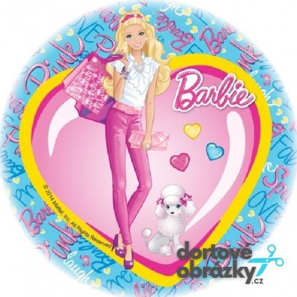 BARBIE (● velikost průměr 20 cm ☝, ● materiál FONDÁNOVÝ DECORLIST ✴️)