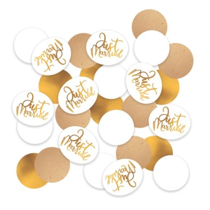 Svatební konfety Gold - zlaté a bílé 14 g  /BP