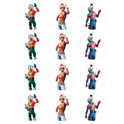 Jedlý papír  FORTNITE - VÁNOČNÍ