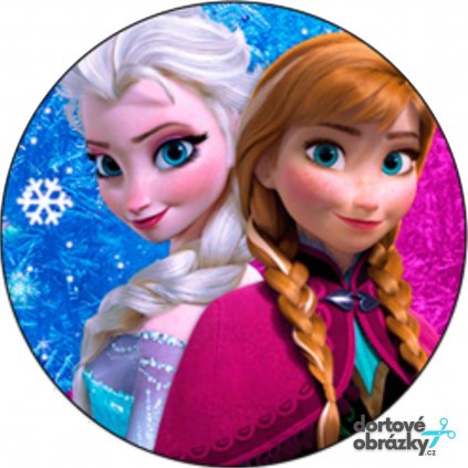 FROZEN (● velikost průměr 20 cm ☝, ● materiál FONDÁNOVÝ DECORLIST ✴️)