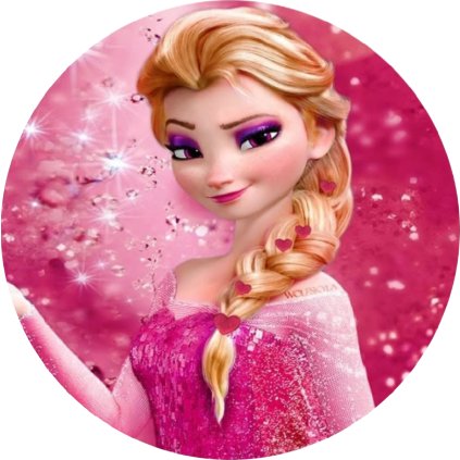 Jedlý papír  FROZEN - ELSA - RŮŽOVÁ