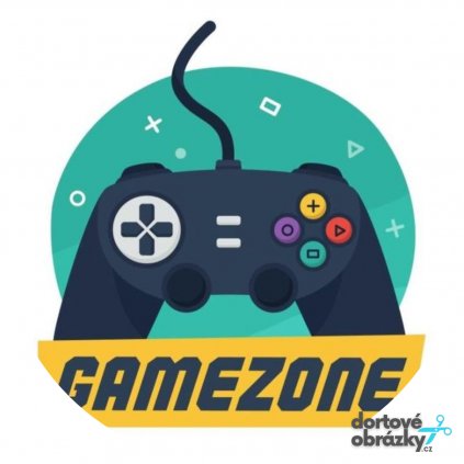 GAME ZONE (● velikost průměr 20 cm ☝, ● materiál FONDÁNOVÝ DECORLIST ✴️)