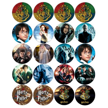 Jedlý papír  HARRY POTTER CUPCAKES MIX