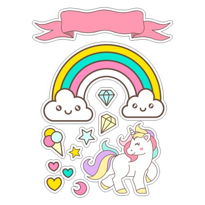 Jedlý papír  JEDNOROŽEC - UNICORN
