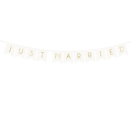 Svatební nápis Just Married 15 x 155 cm  /BP