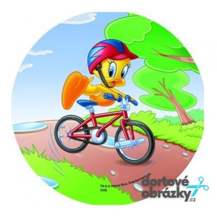 KUŘÁTKO TWEETY (● velikost průměr 20 cm ☝, ● materiál FONDÁNOVÝ DECORLIST ✴️)