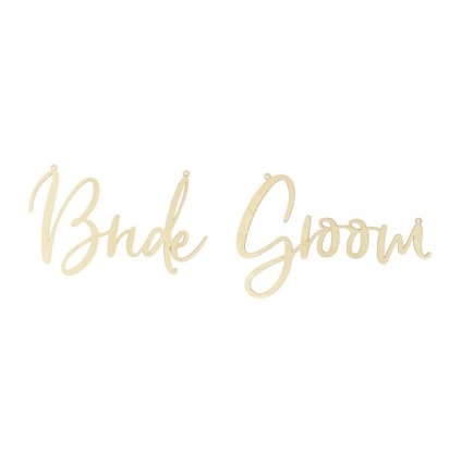 Dekorace na židli dřevěná Bride Groom 2 ks  /BP