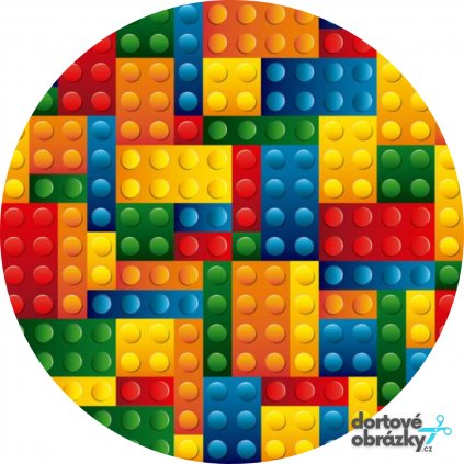 LEGO BLOCKS (● velikost průměr 20 cm ☝, ● materiál FONDÁNOVÝ DECORLIST ✴️)