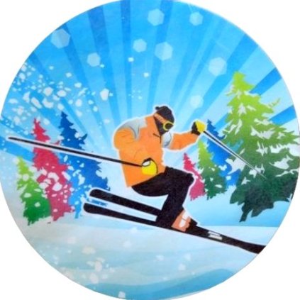 Jedlý papír  LYŽAŘ - LYŽOVÁNÍ