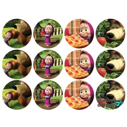 Jedlý papír  MÁŠA A MEDVĚD (● materiál FONDÁNOVÝ DECORLIST ✴️)