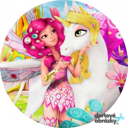 Jedlý papír  MIA A JÁ (● velikost průměr 20 cm ☝, ● materiál FONDÁNOVÝ DECORLIST ✴️)