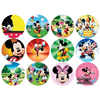 Jedlý papír  MICKEY A MINNIE (● materiál FONDÁNOVÝ DECORLIST ✴️)