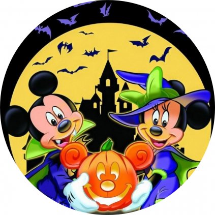 Jedlý papír  MICKEY A MINNIE - HALLOWEEN