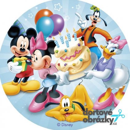 MICKEY MOUSE - DORTÍK (● velikost průměr 20 cm ☝, ● materiál FONDÁNOVÝ DECORLIST ✴️)