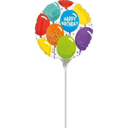 Balónky na tyčku - Narozeninová oslava 23 cm - 5 ks  /BP