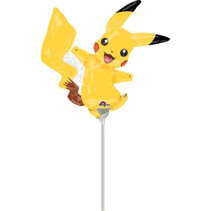 Balónky na tyčku - Pikachu 30x30 cm - 5 ks  /BP