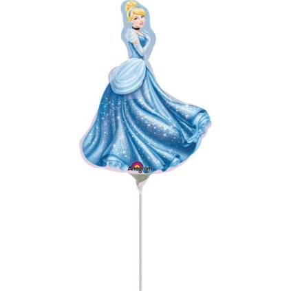 Balónek na tyčku - Disney - Popelka 23 cm - 5 ks  /BP