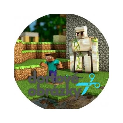 MINECRAFT (● velikost průměr 20 cm ☝, ● materiál FONDÁNOVÝ DECORLIST ✴️)