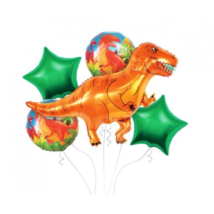 Sada foliových balonků Dino T-Rex - 5 ks  /BP