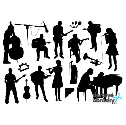 Jedlý papír  MUZIKANTI - SILUETY