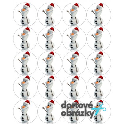 Jedlý papír  OLAF - VÁNOČNÍ POZDRAV (● materiál FONDÁNOVÝ DECORLIST ✴️)