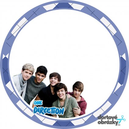 Jedlý papír  ONE DIRECTION (● velikost průměr 20 cm ☝, ● materiál FONDÁNOVÝ DECORLIST ✴️)