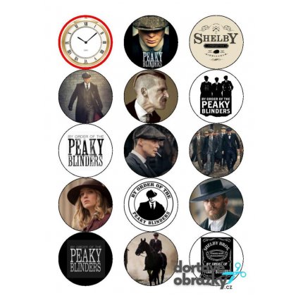 Jedlý papír  PEAKY BLINDERS - GANGY Z BIRMINGHAMU (● materiál FONDÁNOVÝ DECORLIST ✴️)