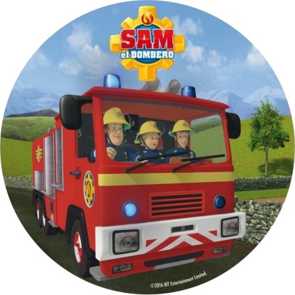 Jedlý papír  POŽÁRNÍK SAM - HASIČSKÉ AUTO
