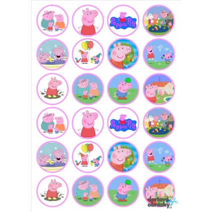 Jedlý papír  PRASÁTKO PEPPA (● materiál FONDÁNOVÝ DECORLIST ✴️)
