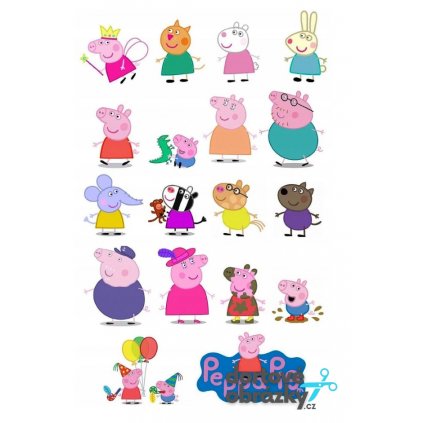 Jedlý papír  PRASÁTKO PEPPA (● velikost formát A4 (25x20cm) ☝, ● materiál FONDÁNOVÝ DECORLIST ✴️)