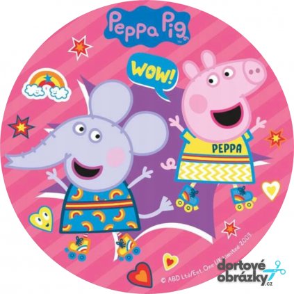 PRASÁTKO PEPPA (● velikost průměr 20 cm ☝, ● materiál FONDÁNOVÝ DECORLIST ✴️)