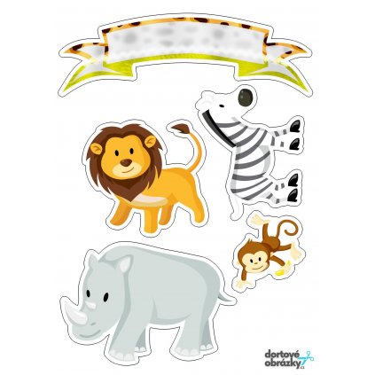 Jedlý papír  SAFARI (● velikost formát A4 (25x20cm) ☝, ● materiál FONDÁNOVÝ DECORLIST ✴️)