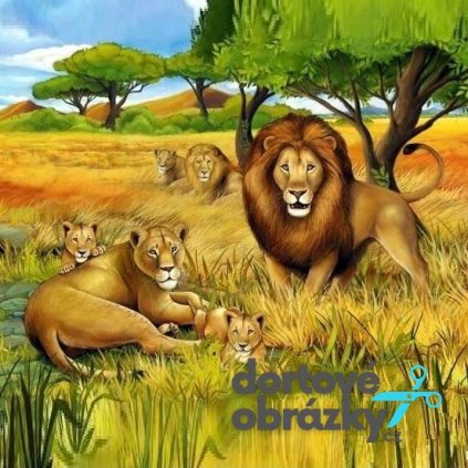 Jedlý papír  SAFARI (● velikost průměr 20 cm ☝, ● materiál FONDÁNOVÝ DECORLIST ✴️)