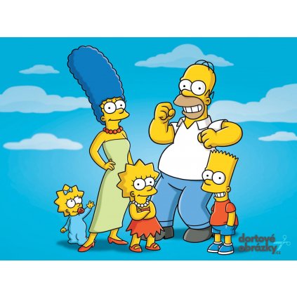 Jedlý papír  SIMPSONOVI (● velikost formát A4 (25x20cm) ☝, ● materiál FONDÁNOVÝ DECORLIST ✴️)