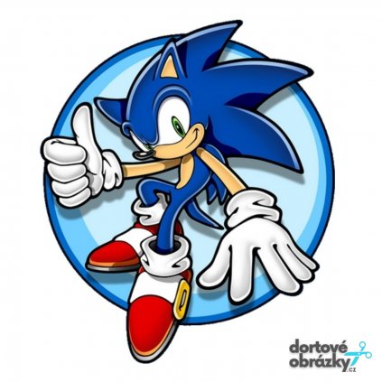 Jedlý papír  SONIC (● velikost průměr 20 cm ☝, ● materiál FONDÁNOVÝ DECORLIST ✴️)