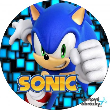 Jedlý papír  SONIC (● velikost průměr 20 cm ☝, ● materiál FONDÁNOVÝ DECORLIST ✴️)