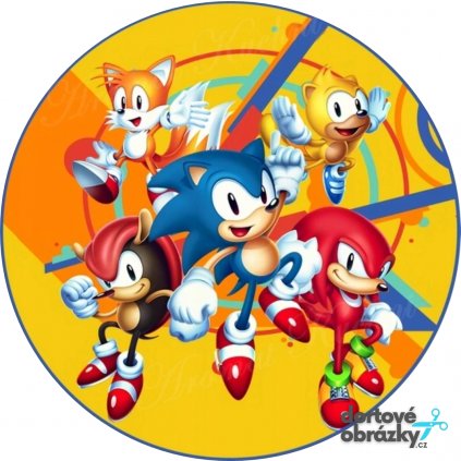 Jedlý papír  SONIC (● velikost průměr 20 cm ☝, ● materiál FONDÁNOVÝ DECORLIST ✴️)