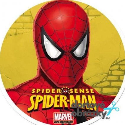 Jedlý papír  SPIDERMAN (● velikost průměr 20 cm ☝, ● materiál FONDÁNOVÝ DECORLIST ✴️)