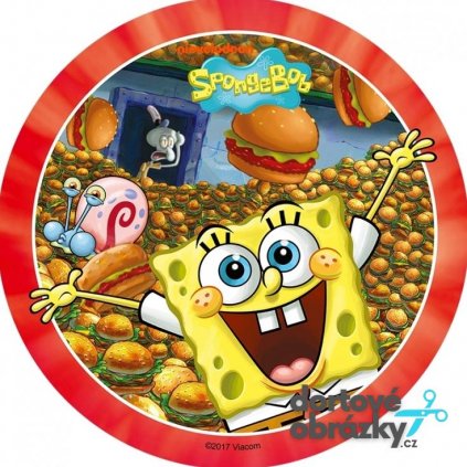 SPONGEBOB (● velikost průměr 20 cm ☝, ● materiál FONDÁNOVÝ DECORLIST ✴️)