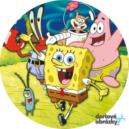 SPONGEBOB (● velikost průměr 20 cm ☝, ● materiál FONDÁNOVÝ DECORLIST ✴️)