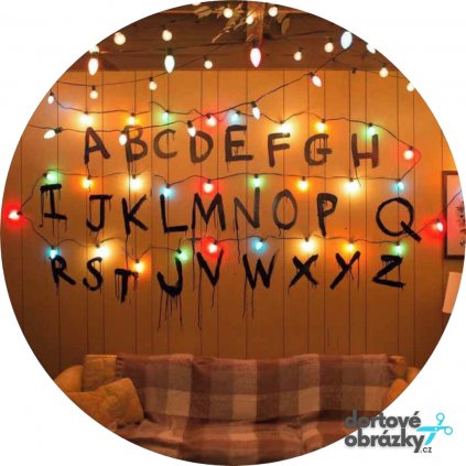 Jedlý papír  STRANGER THINGS (● velikost průměr 20 cm ☝, ● materiál FONDÁNOVÝ DECORLIST ✴️)