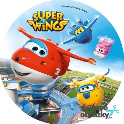 Jedlý papír  SUPER WINGS (● velikost průměr 20 cm ☝, ● materiál FONDÁNOVÝ DECORLIST ✴️)