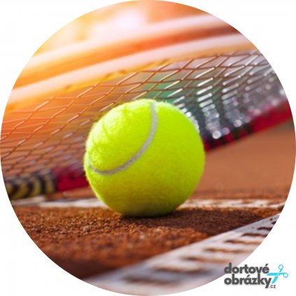 Jedlý papír  TENIS (● velikost průměr 20 cm ☝, ● materiál FONDÁNOVÝ DECORLIST ✴️)