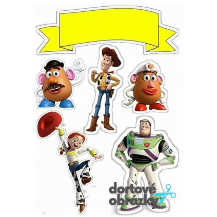 Jedlý papír  TOY STORY (● velikost formát A4 (25x20cm) ☝, ● materiál FONDÁNOVÝ DECORLIST ✴️)