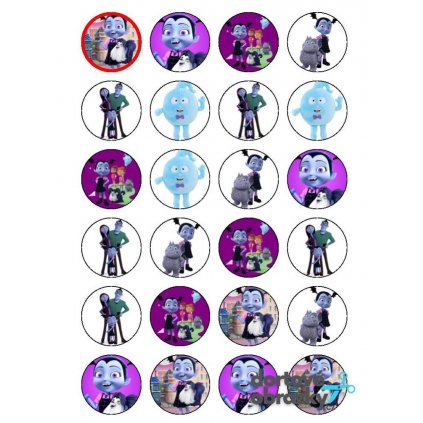 Jedlý papír  VAMPIRINA (● materiál FONDÁNOVÝ DECORLIST ✴️)